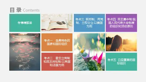 高考政治科目专题18国家和国际组织常识考点讲解