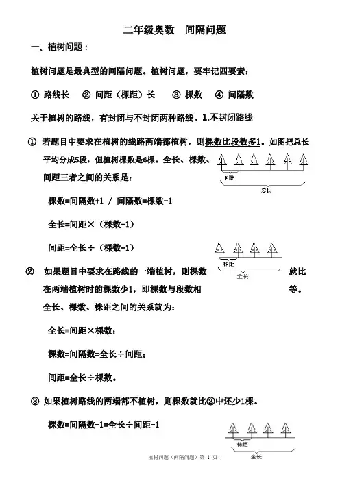 二年级奥数  间隔问题教师