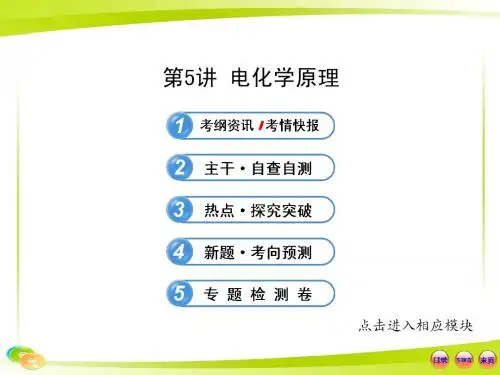 【备战2014】13版高考化学专题辅导与训练课件：2.5电化学原理(通用版)