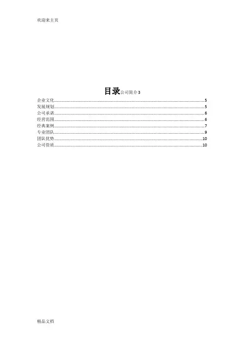 (2020年编辑)公司简介模版