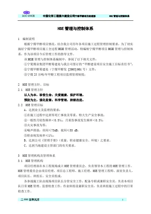 HSE管理体系 2