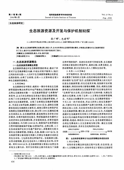 生态旅游资源及开发与保护机制初探