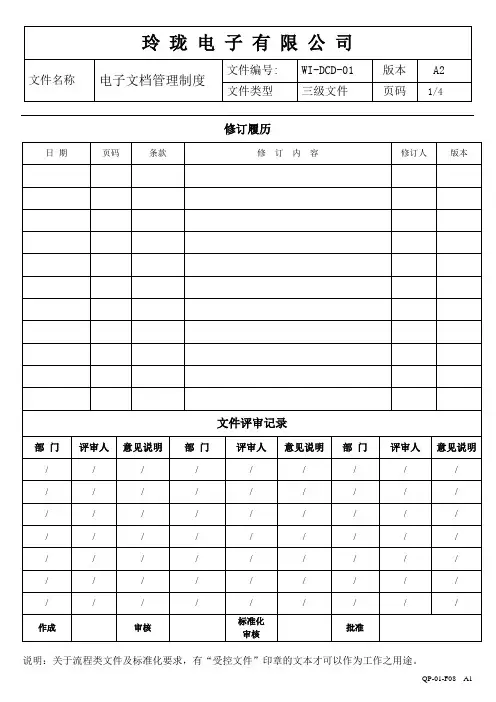 电子文档管理制度