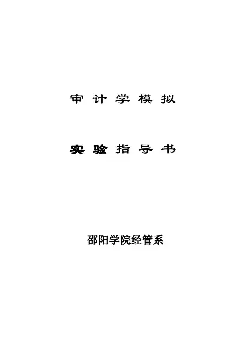 审计实验