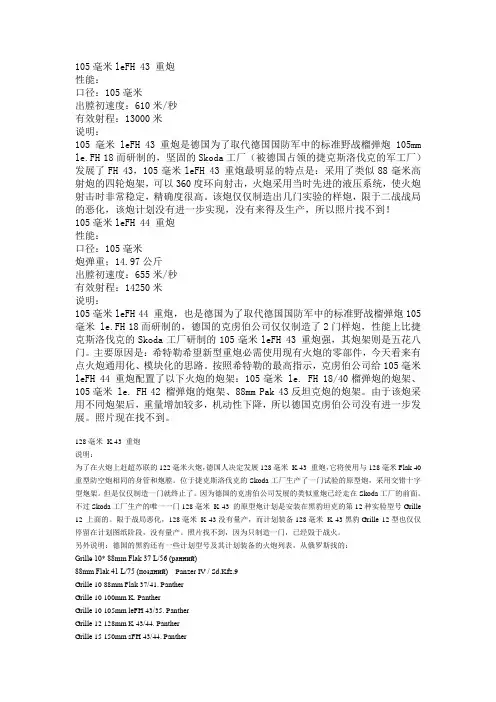 二战德军火炮大全4重炮