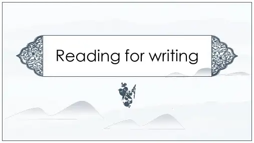 2020-2021学年高一英语人教版(2019)必修第二册Unit1 Writing写作讲解课件