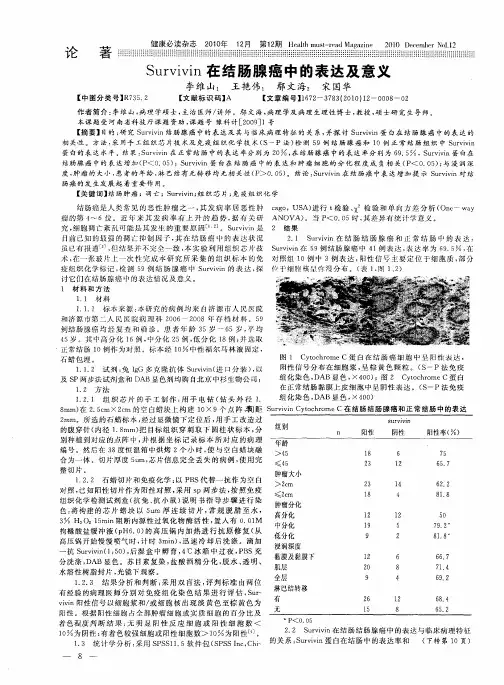Survivin在结肠腺癌中的表达及意义