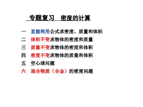 专题密度的计算
