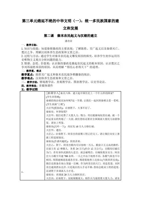 3.2  秦末农民起义与汉朝的建立
