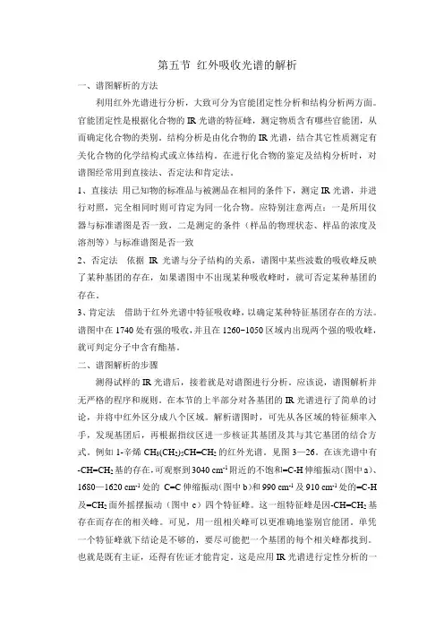 第五节 红外吸收光谱的解析