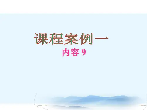 信息系统分析与设计案例2010-9