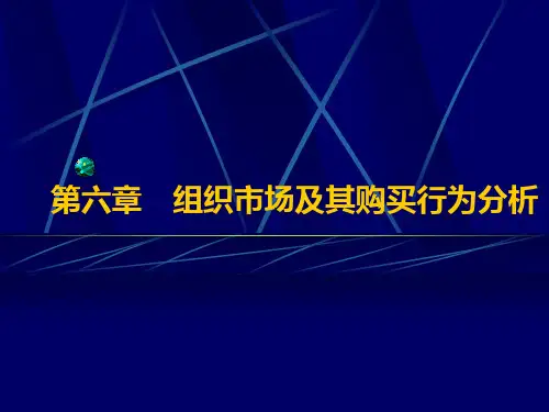 第六章 组织市场及其购买行为分析