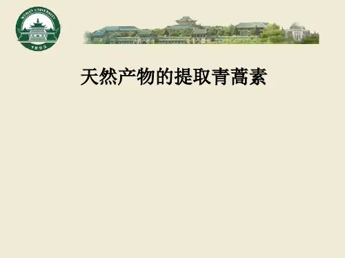 天然产物的提取青蒿素ppt课件