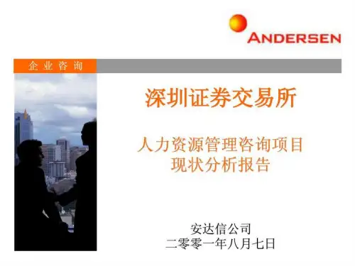 人力资源管理咨询项目现状分析报告