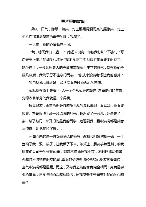 初一作文：照片里的故事作文600字