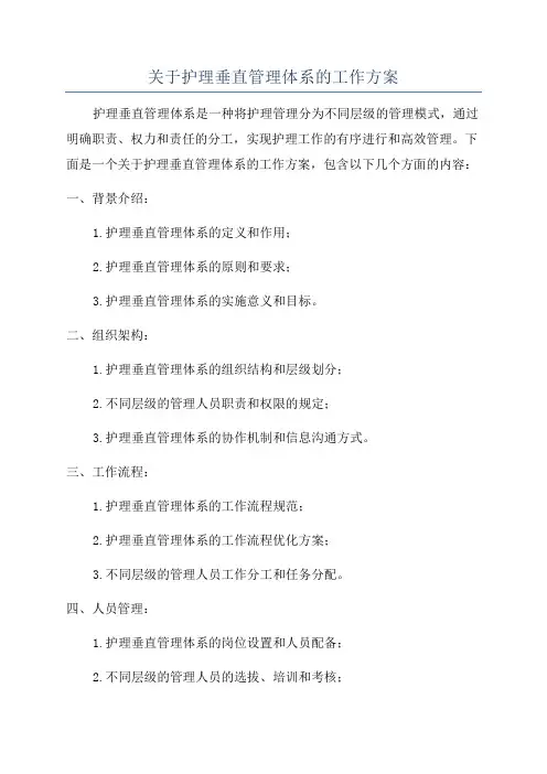 关于护理垂直管理体系的工作方案