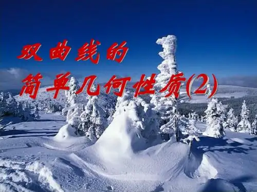 高二数学双曲线的简单几何性质2