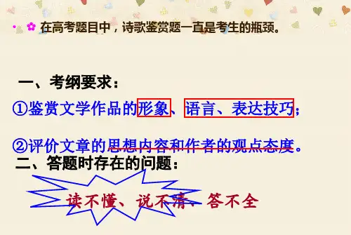 高考语文一轮复习诗歌鉴赏