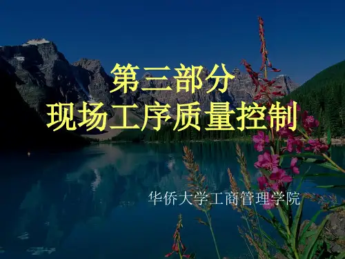 现场工序质量控制