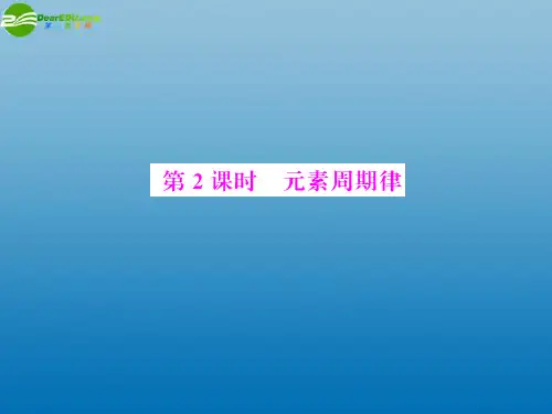 《随堂优化训练》高中化学 专题一 第一单元 第2课时 元素周期律 配套课件 苏教必修2