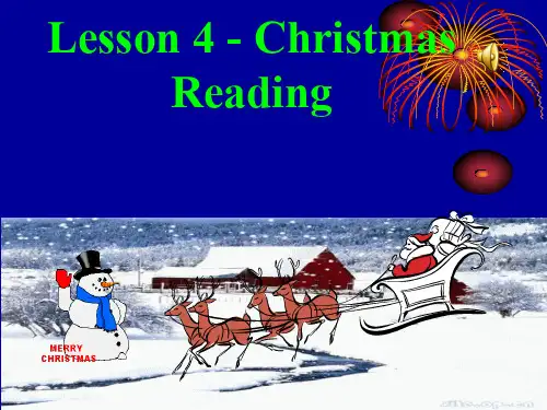 北师大版高中英语必修一Unit 3 lesson 4《 Christmas》reading课件 (共27张PPT)
