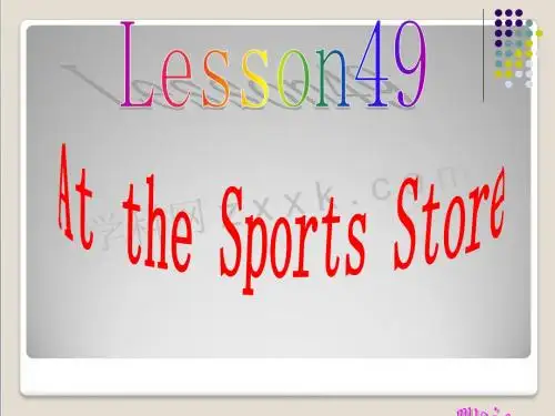 新冀教版七年级英语下册Unit 7 《lesson49 At the Sports Store》精品课件