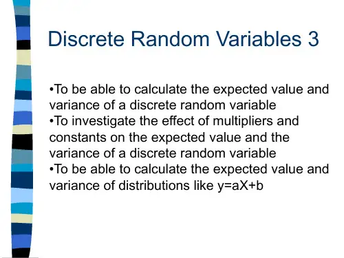 Discrete random variables 3 - Web Maths!:离散型随机变量3 Web数学!