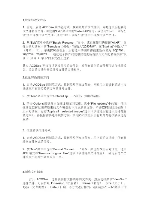 ACDSEE使用的小技巧