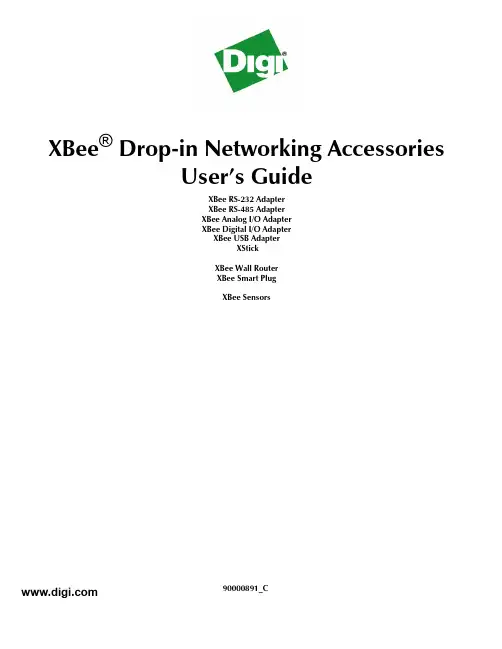 Users Guide XBee  XBee-PRO Drop in Networking Accessories
