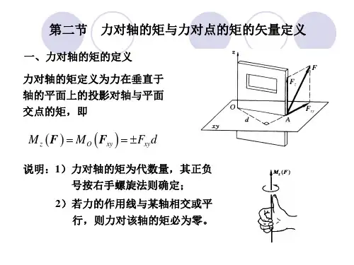 理论力学 第2版 05空间力系_2力对轴的矩