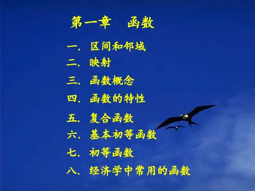 大学微积分第一章  函数
