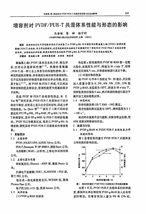PUR-T共混体系性能与形态的影响