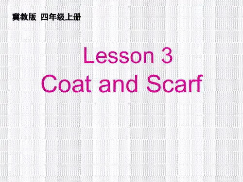 四年级上册英语课件Lesson3CoatandScarf冀教