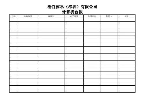 计算机台账