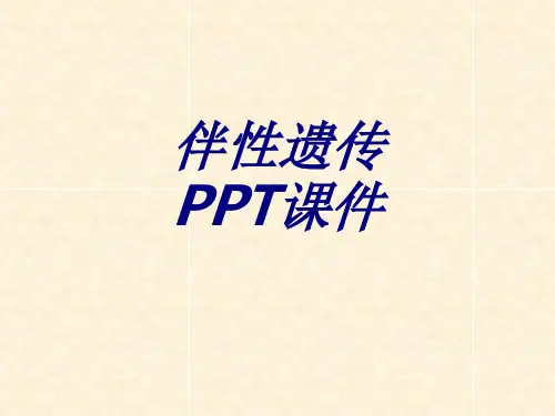 伴性遗传PPT课件优质PPT课件