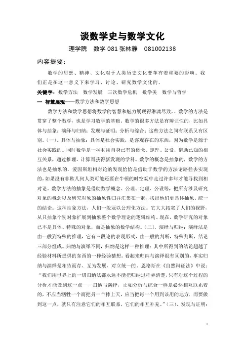 数学文化论文