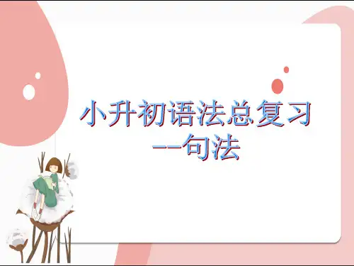 小升初英语总复习--句法课件(全国通用)
