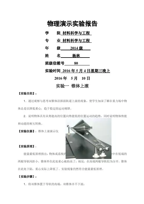 物理演示实验报告