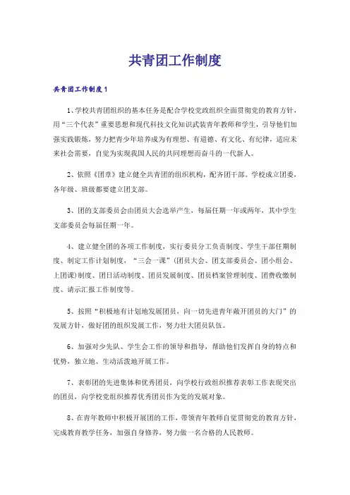 共青团工作制度