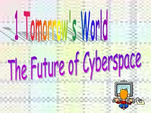 北师大版必修2 Unit4 lesson1 The Future of Cyberspace课件