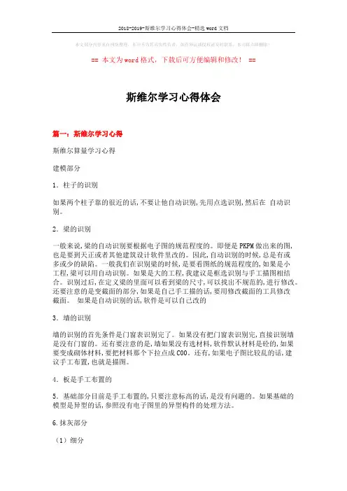 2018-2019-斯维尔学习心得体会-精选word文档 (12页)