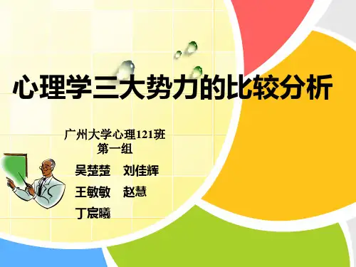 (第一组)心理学三大势力的比较分析