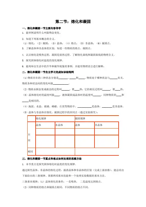 熔化和凝固