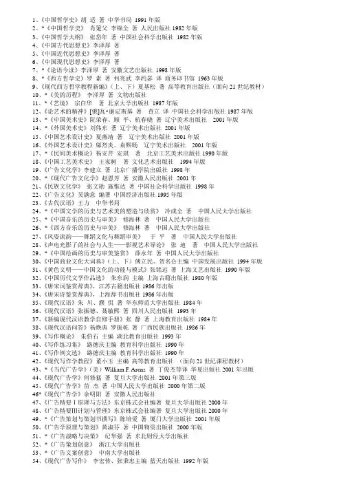 与广告学有关的书目