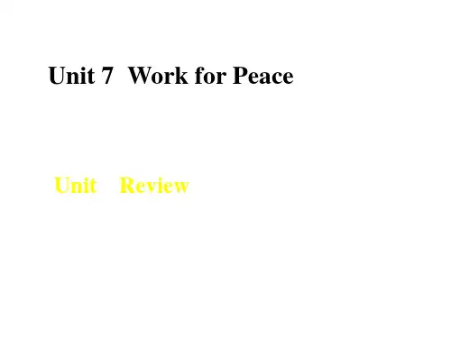 2018年秋冀教版九年级上册英语课件：Unit 7 Review (共13张PPT)
