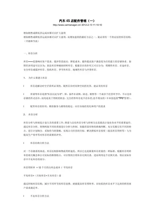 汽车4S店配件管理1