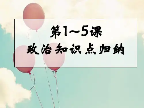 人教版七年级上册(1-5课)政治知识点汇总ppt课件