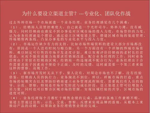 渠道部工作-PPT课件