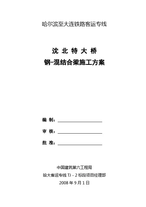 钢混梁施工方案