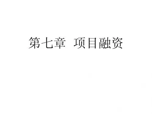 投资银行_项目融资
